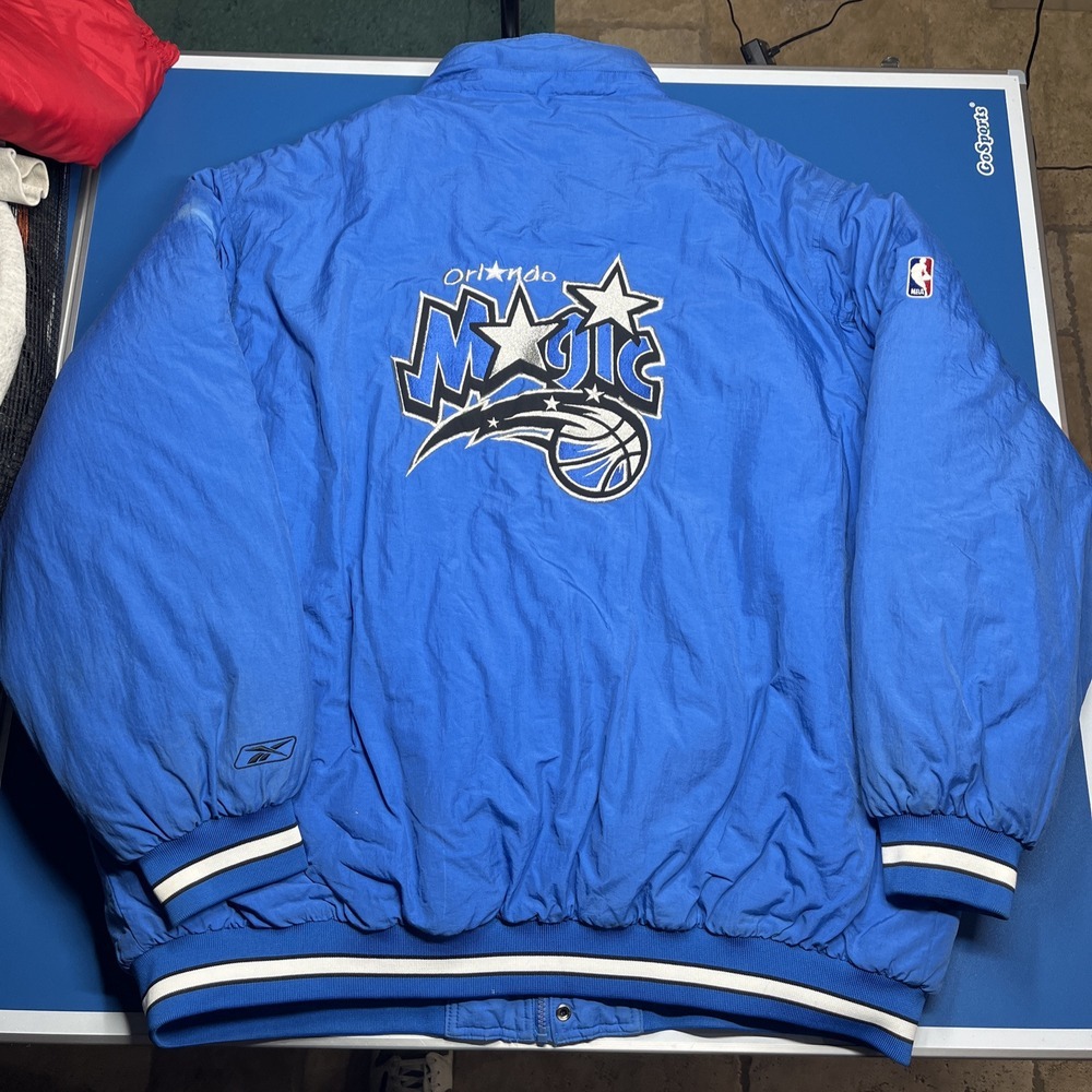 Orlando Magic Vintage Reebok Puffer‎ Jacket Varsity Bomber Men Sz 2XL NBA
